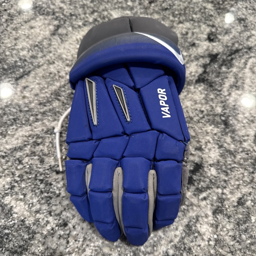 Nike Vapor Field Lacrosse Right Glove Size 13" Blue EUC #2